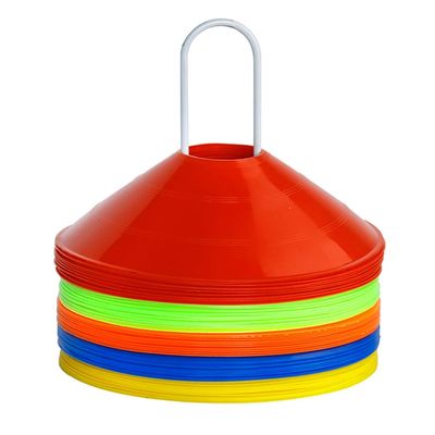 Agility Training Cone Pack of 50 Disc Cones, Soft Plastic Marking Cone, Used for Football, Basketball, Roller Skating Training