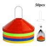 Agility Training Cone Pack of 50 Disc Cones, Soft Plastic Marking Cone, Used for Football, Basketball, Roller Skating Training view 2