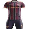 ORKY Men Soccer Jersey, Custom Made Name Number Shirt for Kids Season Tournament, Quick Dry Football Team Uniform(Rosy/Purple 130CM) view 1