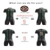 ORKY Men Soccer Jersey, Custom Made Name Number Shirt for Kids Season Tournament, Quick Dry Football Team Uniform(Green/Black 140CM) view 2
