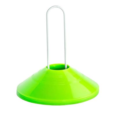 Agility Training Cone Soft Plastic Disc Cone, Children's Football Roller Skating Agility Training Cone, Color Indoor and Outdoor Marker Cones (Color : Green, Size : 10pcs)