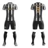 ORKY Men Soccer Jersey, Custom Made Name Number Shirt for Kids Season Tournament, Quick Dry Football Team Uniform(Black/White 140CM) view 3