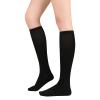 Knee High Socks for Women Leg Warmers Sports Athletic Tube Socks Striped Thigh High Stockings Cosplay 1 Pack Black view 1