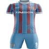 ORKY Men Soccer Jersey, Custom Made Name Number Shirt for Kids Season Tournament, Quick Dry Football Team Uniform(Red/Blue 130CM) view 1