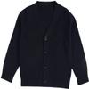 1-7T Little Boys Girls Cotton Knit Sweater V Neck Long Sleeve Cardigan Solid Button Sweaters Outwear School Uniforms (Navy,5-6T,5 Years,6 Years) view 1
