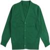1-7T Little Boys Girls Cotton Knit Sweater V Neck Long Sleeve Cardigan Solid Button Sweaters Outwear School Uniforms (Green,4-5T,4 Years,5 Years) view 1