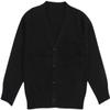 1-7T Little Boys Girls Cotton Knit Sweater V Neck Long Sleeve Cardigan Solid Button Sweaters Outwear School Uniforms (Black,4-5T,4 Years,5 Years) view 1