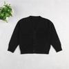 1-7T Little Boys Girls Cotton Knit Sweater V Neck Long Sleeve Cardigan Solid Button Sweaters Outwear School Uniforms (Black,4-5T,4 Years,5 Years) view 2