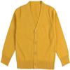 1-7T Little Boys Girls Cotton Knit Sweater V Neck Long Sleeve Cardigan Solid Button Sweaters Outwear School Uniforms (Yellow,12-18 Months,12 Months,18 Months) view 1