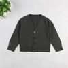 1-7T Little Boys Girls Cotton Knit Sweater V Neck Long Sleeve Cardigan Solid Button Sweaters Outwear School Uniforms (Dark Gray,5-6T,5 Years,6 Years) view 2