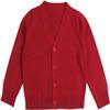 1-7T Little Boys Girls Cotton Knit Sweater V Neck Long Sleeve Cardigan Solid Button Sweaters Outwear School Uniforms (Red,3-4T,3 Years,4 Years) view 1