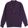 1-7T Little Boys Girls Cotton Knit Sweater V Neck Long Sleeve Cardigan Solid Button Sweaters Outwear School Uniforms (Purple,6-7T,6 Years,7 Years) view 1