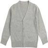 1-7T Little Boys Girls Cotton Knit Sweater V Neck Long Sleeve Cardigan Solid Button Sweaters Outwear School Uniforms (Gray,4-5T,4 Years,5 Years) view 1