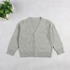 1-7T Little Boys Girls Cotton Knit Sweater V Neck Long Sleeve Cardigan Solid Button Sweaters Outwear School Uniforms (Gray,4-5T,4 Years,5 Years) view 2