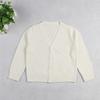 1-7T Little Boys Girls Cotton Knit Sweater V Neck Long Sleeve Cardigan Solid Button Sweaters Outwear School Uniforms (White,4-5T,4 Years,5 Years) view 2