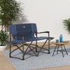 Timber Ridge Double Camping Chair Foldable Loveseat Directors Chairs, Oversized Double Folding Camping Chairs with 2 Side Tables, 2 Person Lawn Chair, Heavy Duty Support 600 LBS for Outdoor, Blue view 2