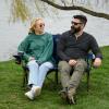 Timber Ridge 2 Person Folding Loveseat Comfortable Double Foldable Camping Chair Folding Lawn Chairs for Outside, Blue view 2