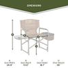 TIMBER RIDGE Folding Camping Chair with Cooler Bag, Director Chair Foldable with Side Table for Adults, Camp Chairs for Outdoor, Lawn, Sports, Fishing, Heavy Duty Supports 300lbs, Earth Brown view 3