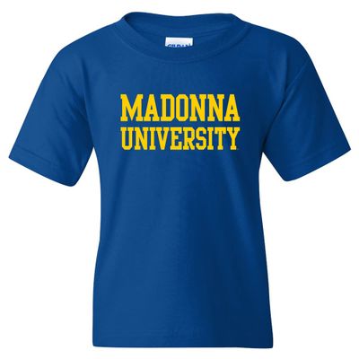 UGP Campus Apparel YS01 - Madonna University Crusaders Basic Block Youth T-Shirt - Large - Royal