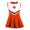 Little King NCAA Infant/Toddler Girls One Piece Team Cheer Jumper Dress-Clemson Tigers-3T view 2