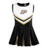 Little King NCAA Infant/Toddler Girls One Piece Team Cheer Jumper Dress-Purdue Boilermakers-3T view 3