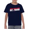UGP Campus Apparel New England Retro Repeat - Hometown Pride Youth T Shirt - Small - Navy view 4
