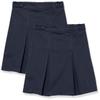 Amazon Essentials Girls' Pleated Pull-on Uniform Scooter Skirts, Pack of 2, Navy, X-Large Slim