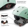 STOMP Ski & Snowboarding Snow Sports Helmet with Build-in Pocket in Ear Pads for Wireless Drop-in Headphone (Matte Frost, Large) view 3