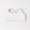 Kurve Girls Seamless Strappy Back Stretchy Crop Undershirt Bra, Made in USA, White-57, Age 9-14 view 2