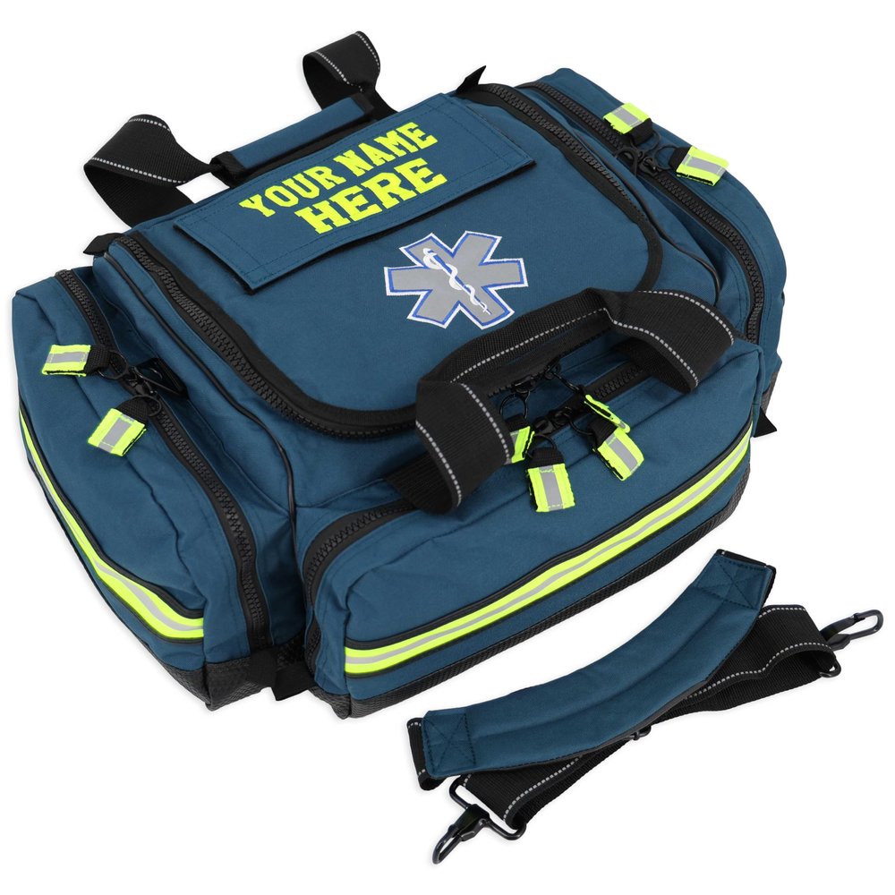Lightning X Modular Large EMT Medic First Responder EMS Trauma Jump Bag w/Embroidered Name - Blue