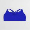 Kurve Girls Seamless Strappy Back Stretchy Crop Undershirt Bra, Made in USA, Cobalt-57, Age 4-8 view 3