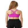 Kurve Girls Seamless Strappy Back Stretchy Crop Undershirt Bra, Made in USA, Neon Fuschia-57 Age 9-14 view 1