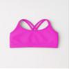 Kurve Girls Seamless Strappy Back Stretchy Crop Undershirt Bra, Made in USA, Neon Fuschia-57 Age 9-14 view 2
