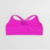 Kurve Girls Seamless Strappy Back Stretchy Crop Undershirt Bra, Made in USA, Neon Fuschia-57 Age 9-14 view 3