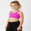 Kurve Girls Seamless Strappy Back Stretchy Crop Undershirt Bra, Made in USA, Neon Fuschia-57 Age 9-14 view 4