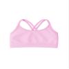 Kurve Girls Seamless Strappy Back Stretchy Crop Undershirt Bra, Made in USA, Pink-57 Age 9-14