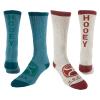 HOOey Athletic Boot Socks Western-Inspired Boot Socks for Men | Teal/Gray | Medium | 2-Pack view 1