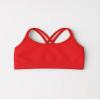 Kurve Girls Seamless Strappy Back Stretchy Crop Undershirt Bra, Made in USA, Red-57 Age 9-14 view 3