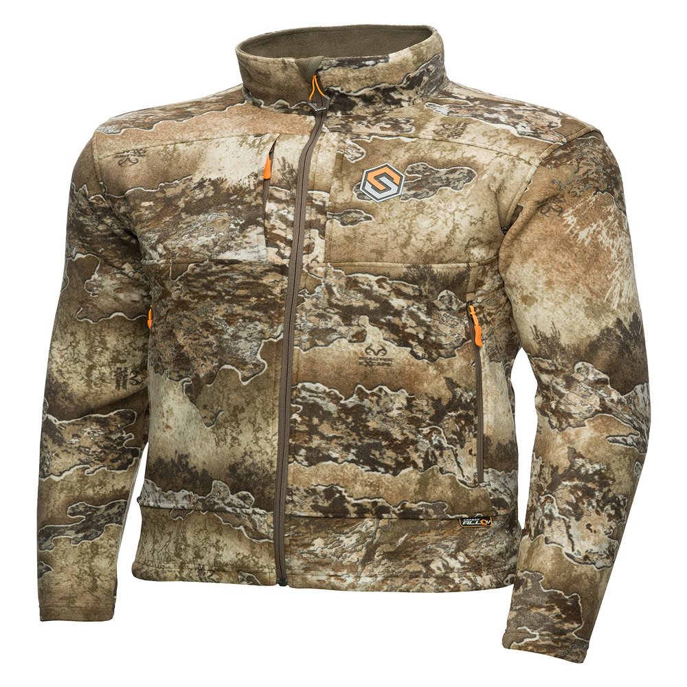 ScentLok Stealth Midweight Fleece Scent Control Camo Hunting Jacket for Men (Realtree Excape, Small)