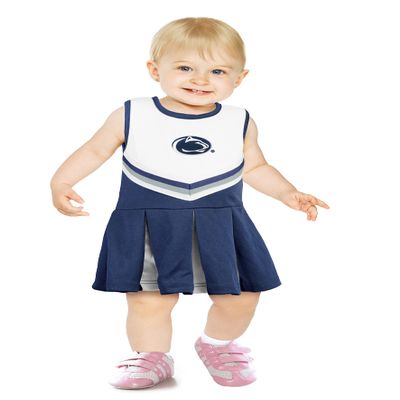 Little King NCAA Infant/Toddler Girls One Piece Team Cheer Jumper Dress-Penn State Nittany Lions-2T