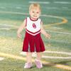 Little King NCAA Infant/Toddler Girls One Piece Team Cheer Jumper Dress-Oklahoma-4T view 2