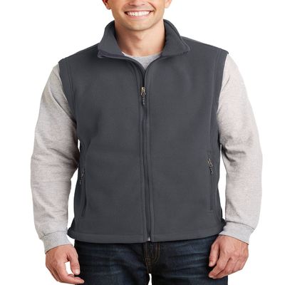 JustBlanks Full-Zip Vest s Value Fleece Sleeveless Jacket Vest - Iron Grey - XL