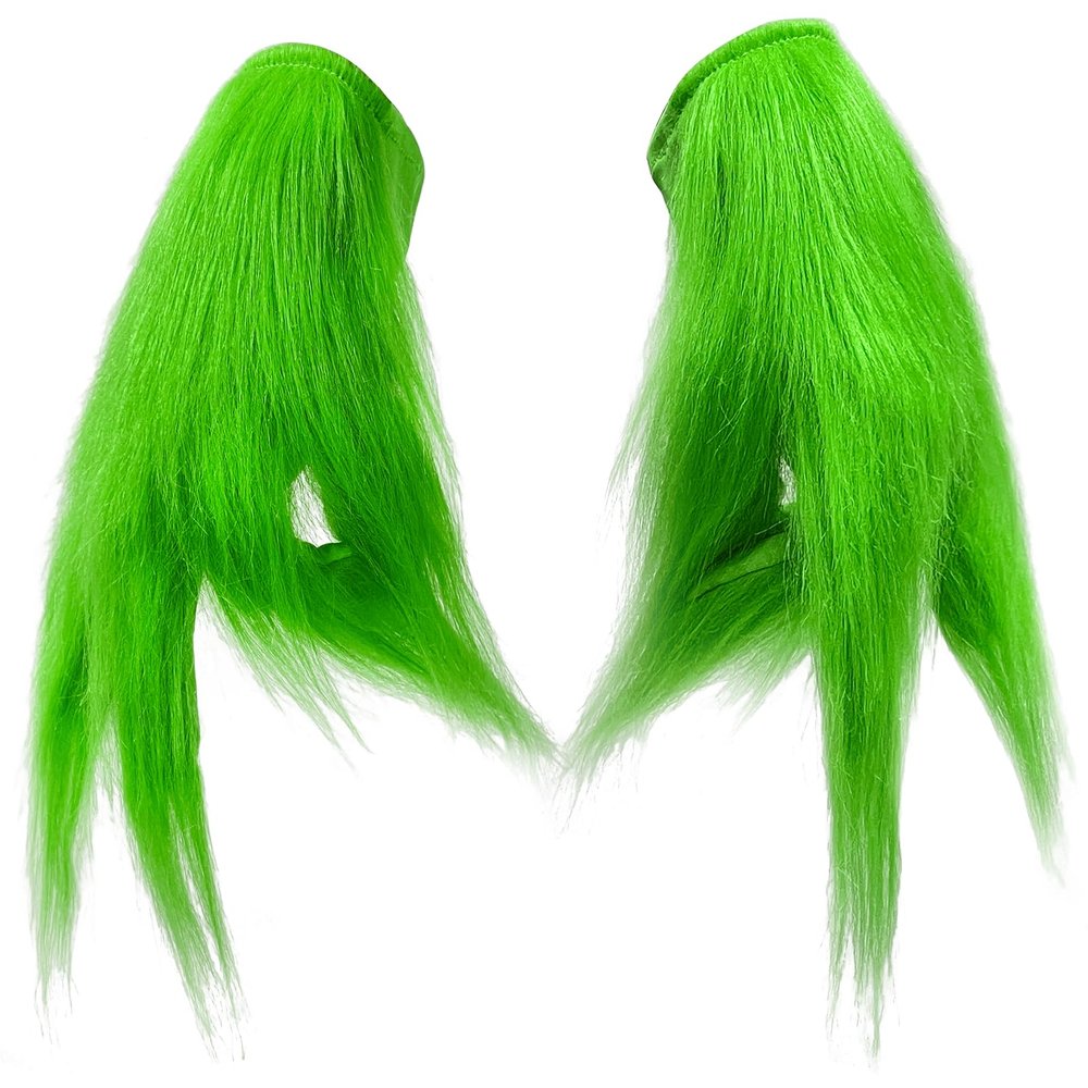 Bnikion Green Monster Gloves Green Furry Hand Gloves for Adult Halloween Christmas Cosplay Costume Accessories