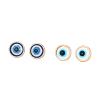 2 Pairs Lucky Evil Eye Stud Earrings Set Blue Round Protection Kabbalah Amulet Turkish Retro Religious Jewelry for Women view 1