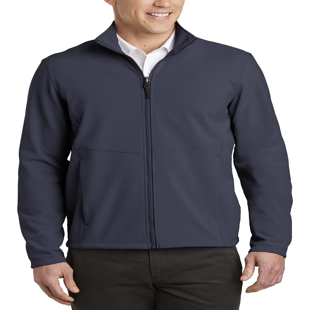 JustBlanks Mens Full-Zip Water Resistance Collective Soft Shell Jacket - River Blue - XS