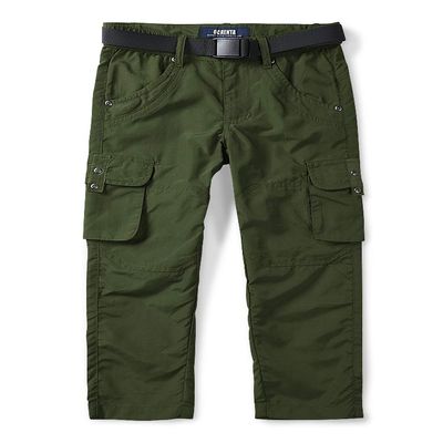 Mesinsefra Boys' Hiking Cargo Pants,Kid's Youth Casual Outdoor Quick Dry Waterproof Camping Trousers Black 170cm11-12 Years