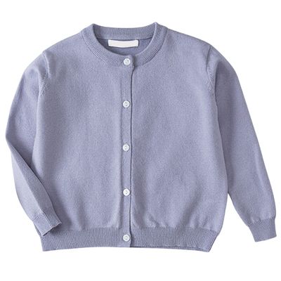 1-7T Little Boys Girls Cute Button-Down Cardigan Sweater Crew Neck Cardigan Coat Toddler Cotton School Knit Sweater (Light Blue,6-7T,6 Years,7 Years)
