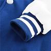 NHUHEQ Kids Baseball Jackets Boys Girls Fit Varsity Jacket Casual Lightweight Plain Cardigan School Coat (Blue,13Y) view 3