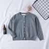 1-7T Little Boys Girls Cute Button-Down Cardigan Sweater Crew Neck Cardigan Coat Toddler Cotton School Knit Sweater (Gray,2-3T,2 Years,3 Years) view 2