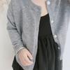 1-7T Little Boys Girls Cute Button-Down Cardigan Sweater Crew Neck Cardigan Coat Toddler Cotton School Knit Sweater (Gray,2-3T,2 Years,3 Years) view 4